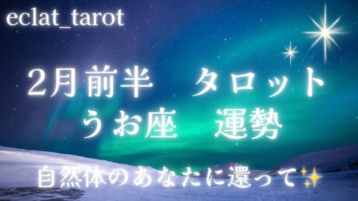 星座占い✨2月前半運勢【うお座さん】タロット前向きリーディング‼︎すごい😆願望成就‼︎頑張らなくていい…全苦しい人見て！