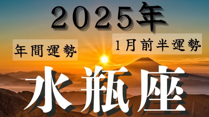 ❤️🕊️【みずがめ座♒】🌄《2025年総合運》《2025年1月前半運勢》🌱2025年12星座別🔮水瓶座運勢✨♠ルノルマンカードグランタブロー♠タロットカード・オラクルカードでもみていきましょう🔮