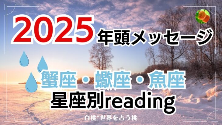 ♋蟹座♏蠍座♓魚座★2025年へのメッセージ　※タイムスタンプから各星座へ飛んでください。