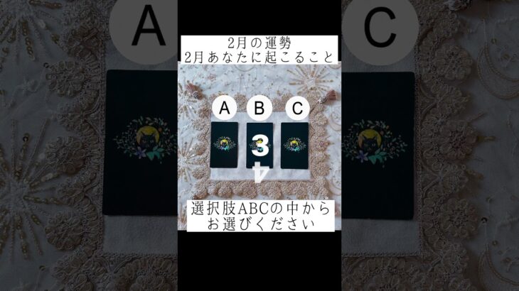 ☆2月の運勢☆2月あなたに起こること🍀選択肢ABCの中からお選びください🔮 #占い #タロット占い #運勢占い #オラクルカード占い #2月の運勢 #タロットカード占い #恋愛運 #仕事運