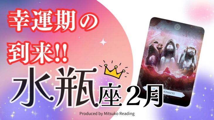 水瓶座2月は幸運期の到来❗️望みを叶えるなら今がチャンス❗️2025年2月運勢仕事恋愛人間関係♒️【脱力系タロット占い】