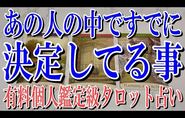 【絶対ネタバレせず安心して観れる】あの人の中ですでに決定してる事は？【恋愛タロット占い】