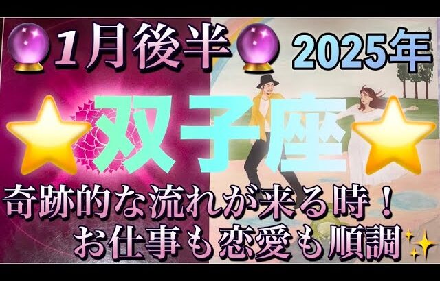 双子座♊️さん⭐️1月後半の運勢🔮奇跡的な流れが来る時‼️お仕事も恋愛も順調✨タロット占い⭐️