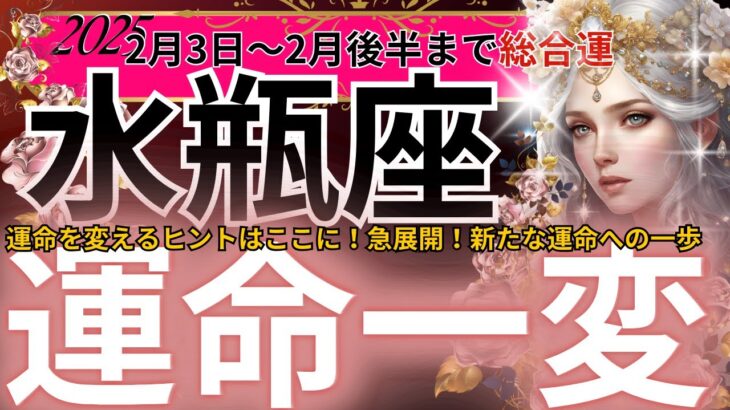 【水瓶座】2025年2月3日から2月後半、みずがめ座は運命の大転換！アイデアが未来を変えるチャンス到来！