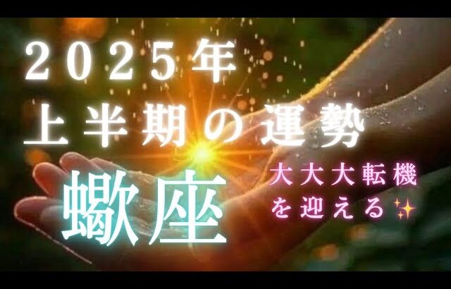 【蠍座🎖️2025年上半期の運勢】過去一の展開に震えました🕊️✨人生の大転換期、突入！！タロット占い