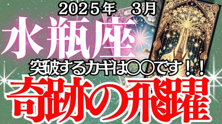 【水瓶座】3月みずがめ座の運勢｜水瓶座に大転機！停滞を抜け出し、幸運を引き寄せる方法とは？タロットと星が示す驚きの未来