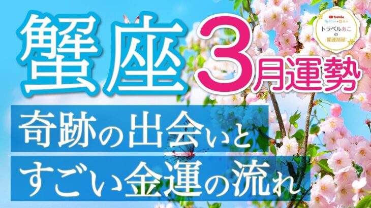 【蟹座/タロット占い】奇跡の出会いとすごい金運の流れ