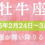 【 おうし座 ♉ 】週間リーディング( 2025年 2月24日の週)最高運が舞い降りるとき。 牡牛座 タロット占い