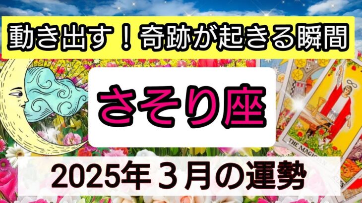 蠍座【2025年３月の運勢】動き出す！奇跡が起きる瞬間💖神秘的メッセージ👑幸せを呼び込む！開運リーディング🌟