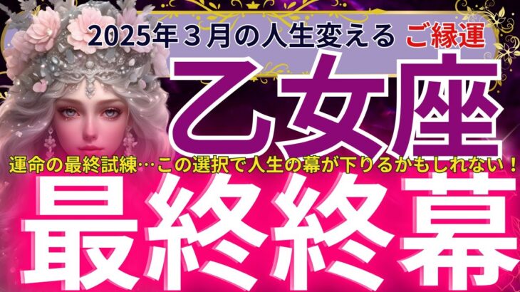 「【乙女座】2025年3月にかけての乙女座のご縁運は？運命の分岐点！この選択が未来を激変させる！あなたのご縁が試される瞬間が迫る！