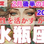 【R50指定】水瓶座　2月後半の恋愛運　普段の自分でいることがカギ！　50代以上　2025年