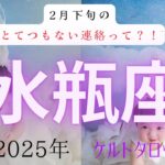 【とてつもない連絡って❓🤔】水瓶座2月下旬　ケルトタロットカード#タロットカード#タロット占い#タロット#運勢#2月下旬#水瓶座