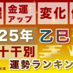 2025年乙巳の年の運勢ランキング