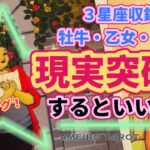 現状突破するためにするといいこと‼️牡牛座・乙女座・山羊座さん同時収録🌟【５分で分かる開運メッセージ】