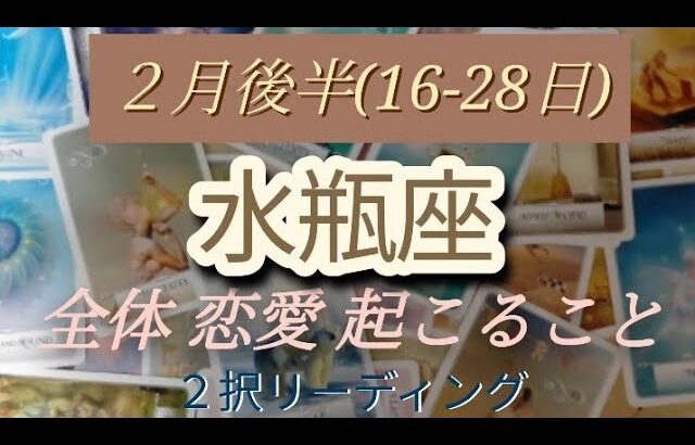 ２月後半(16-28日)水瓶座 全体 恋愛(両思い、片思い、好きな人居ない方別) 起こること！  ２択リーディング