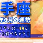 【射手座♐】大成功！やったー🙌✨と心の底から喜べちゃう！2025年3月の運勢🌸いろんな方から評価されて嬉しい1ヶ月に💓【占い・タロット・占星術・2025】