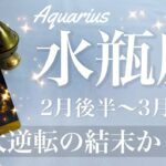 みずがめ座♒️2025年2月後半〜3月前半🌝 最後まで来た感じ、タイミングが合い出す不思議、引き受ける、固まり出す土台、もう揺らがない