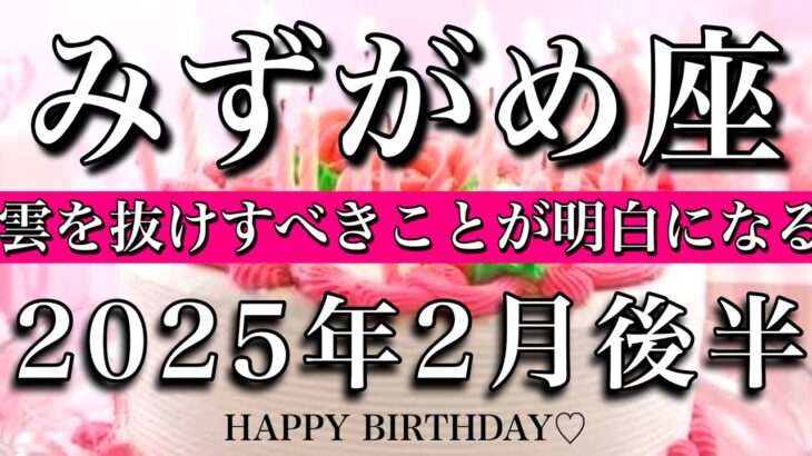 みずがめ座♒︎2025年2月後半　お誕生日おめでとうございます🎊㊗️雲を抜けすべきことが明白になる🕊️Aquarius tarot reading