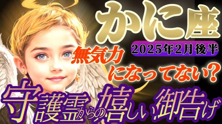 【蟹座♋️2月後半運勢】守護霊様からの嬉しい御告げ　これが来てたら、幸せな御金持ちになるルートに進んでいるよ　✡️キャラ別鑑定付き✡️【タロット占い】