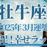 【おうし座】3月運勢　大満足💛牡牛座さんへ幸せラッシュが訪れます、どうかこの愛を受け取って🌈幸運の鍵は、手放すこと【牡牛座 ３月】タロットリーディング