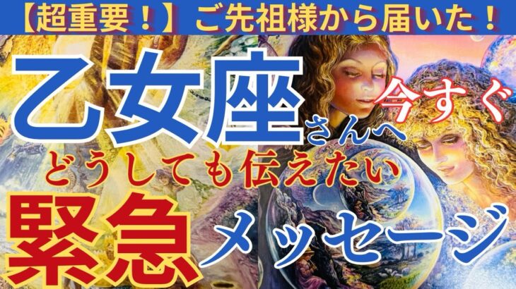 【乙女座♍️】【御先祖様】💐🌈緊急の愛溢れるメッセージが届いています❤️どうしても伝えたいみたい？