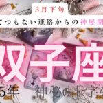 【とてつもない連絡からの神展開❗️】双子座2025年神秘の十字タロット占い　#タロット#占い#タロットカード#運勢#星座#双子座