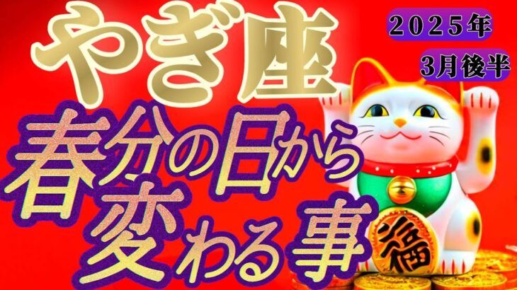 【山羊座♑️3月後半】春分の日からの嬉しい変化💐シンクロ率激アップ👑幸運の連鎖がとまらな〜い　✡️キャラ別鑑定付き✡️