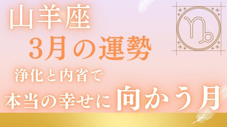 2025年山羊座♑️3月の運勢🧚🧚全体運・仕事・人間関係・恋愛❤️浄化と内省で本当の幸せに向かう月🍀🍀🍀