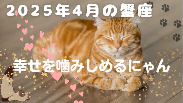 【2025年4月の蟹座】🌍世界は美しくあなたも美しい🌱空を見上げて❣️あなたは全てを持っている🌈