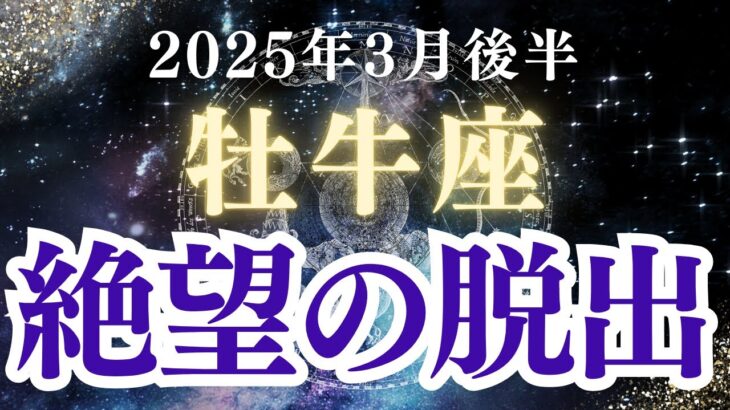 【牡牛座】2025年3月後半 おうし座の運勢「絶望の脱出」