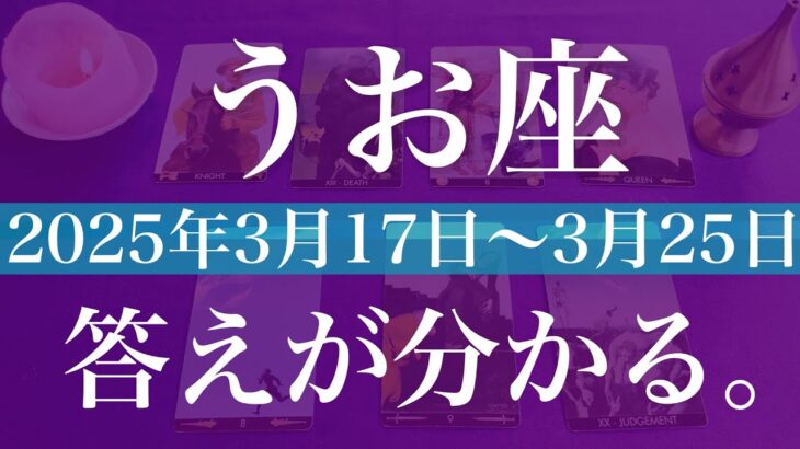 【うお座】1週間の運勢（2025年3月17日〜3月23日）♓️波が収まる！疑いのない気持ち、今なら壁を超えられる