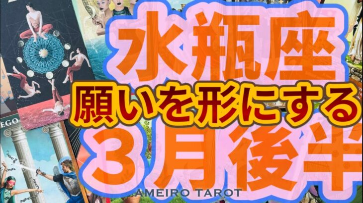 水瓶座３月後半🌺お金の流れが変わる予感…💖お仕事運良好‼️願いを形にしていく時🌈🕊️