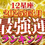 【3月運勢ランキング】12星座で最強の運勢はどの星座！？1位の星座はまさかの…！？【鳥肌級タロットリーディング】