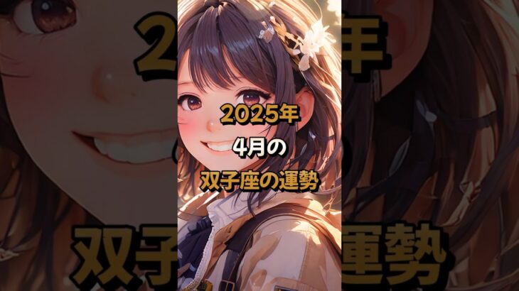 【双子座】2025年4月の双子座 (ふたご座)の運勢 – #星座占い #ふたご座 #双子座 #2025年 #4月 #占い