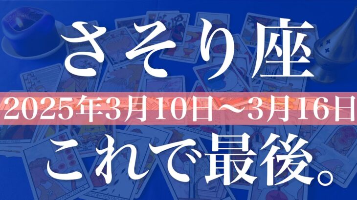 【さそり座】1週間の運勢（2025年3月10日〜3月16日）♏️困難の終わり！愛しさと暖かさ、整えるものは？自分自身と仲直り