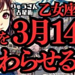 【緊急配信】3月14日。乙女座満月🌕すべてを終わらせる。昨年からの積みあがった‼️ことを手放しをする時。西洋占星術