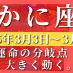 【 かに座 ♋ 】週間リーディング( 2025年 3月3日の週)運命の分岐点！大きく動く✨ 蟹座 タロット占い