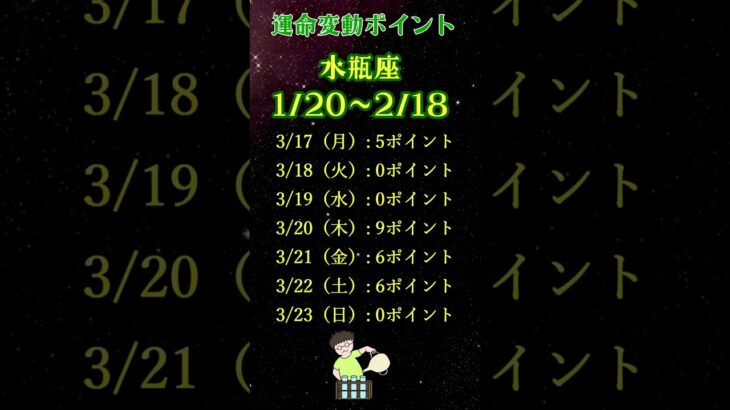 【今週の星座占い・水瓶座】今週人生が変わるかも! 毎日の運勢！2025年3月17日～3月23日