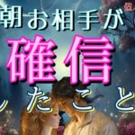 【やっときた…😭】今朝お相手が確信した事💓恋愛タロット占い