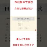 四柱推命で分かる・田中圭さん、女性と距離が近い優男かな？