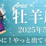 【おひつじ座】2025年5月♈️ 報われる一報！白黒はっきり、上手くいってほっと一息、なんだろうこの喜び、祝いのとき