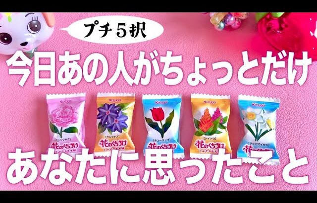 ちょこっと✨🤏リーディング５択！今日あの人がちょっとだけあなたに思った事🌸