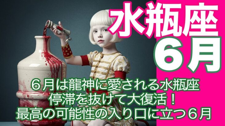 水瓶座♒️６月＊６月は龍神に愛される水瓶座　停滞を抜けて大復活！　最高の可能性の入り口に立つ６月＊魂のリーディング