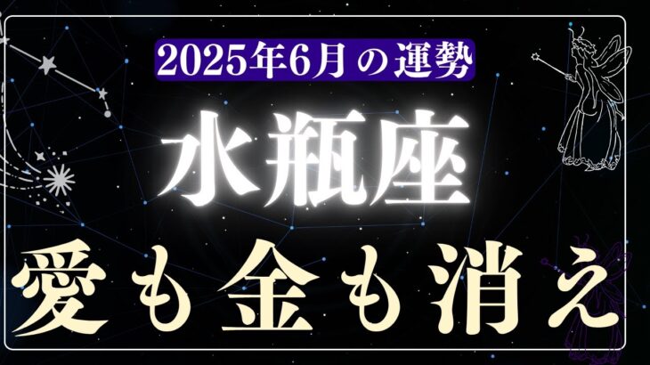 【水瓶座】2025年6月みずがめ座の運勢「愛も金も消え」