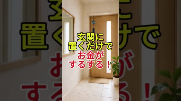 玄関に置くだけで、お金がするする！