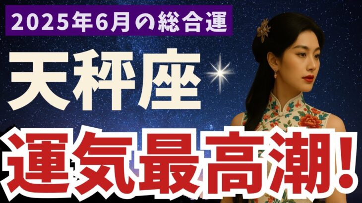 【天秤座】2025年6月 ♎️ てんびん座の運勢｜運気最高潮！