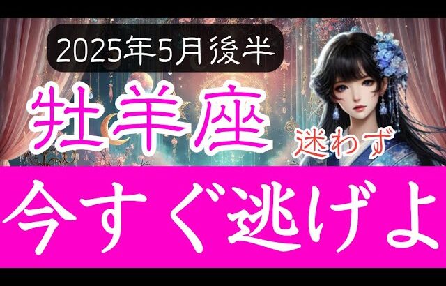【おひつじ座♑️2025年5月後半】その場はあなたに必要ない❗️不幸せから離れよ 牡羊座の運勢