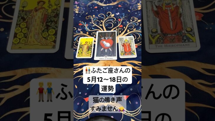 👬ふたご座さんの5月12～18日の運勢 #タロット #占い　#ふたご座　#双子座 　#運勢　#今週の運勢　#ふた　#ふたご　#ふたござ　#うんせい　#うらない　#たろっと #今週のメッセージ