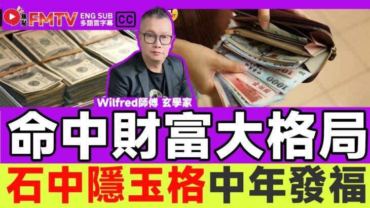 從命盤得知「命中財富格局」的程度！ 石中隱玉格乃中年發福命局？ 命局得財重要還是流年得財重要？《#剖玄析微︱EP 43》Wilfred師傅 八字 紫微斗數 算命 批命 流年運程 大運喜忌︱FMTV
