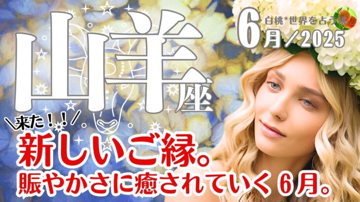 山羊座♑2025年6月☆来た！新しいご縁。賑やかさに癒されていく６月。